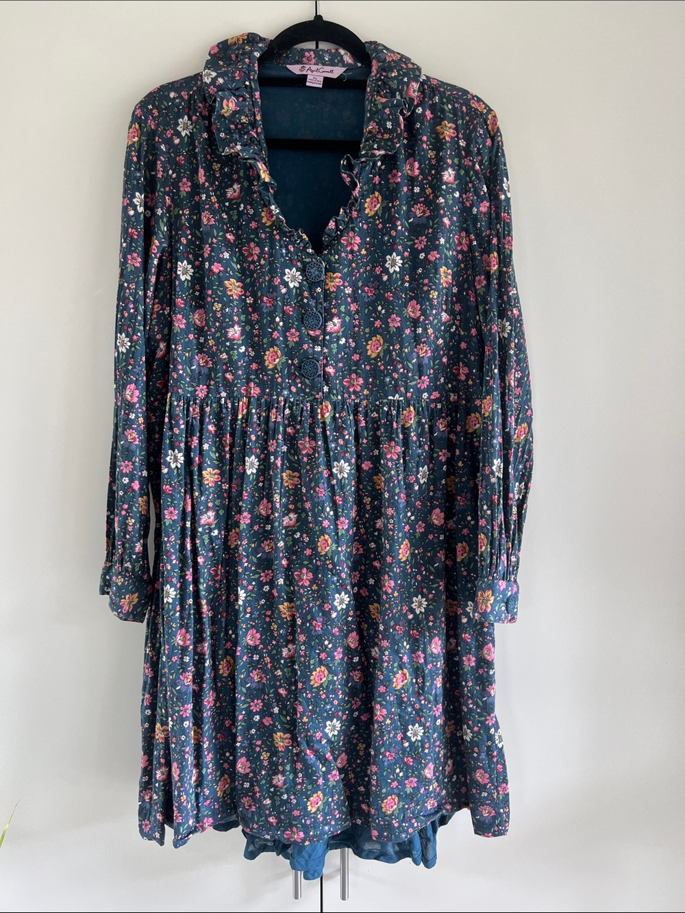 April Cornell Floral Babydoll Long Sleeve Dress